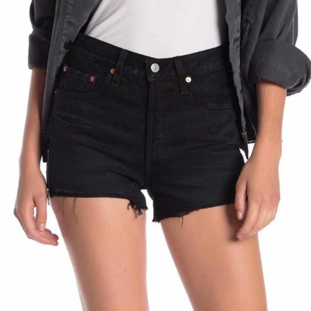 Levi’s  501s Zip Your Lip High Waisted Denim Short - Picture 2 of 7